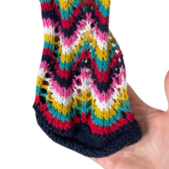 LA SEINE | Reto Multi-color Textured Open Knit Crochet Sweater | Size S - Picture 5 of 9